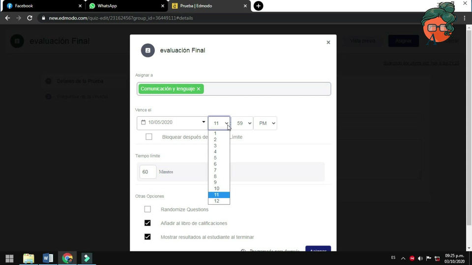 Asgnación de Evaluaciones parte 2